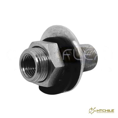 ADAPTADOR PASAMURO FRENO NPT 3/8"-1/4NPT HI RECTO L=24MM — HidraTec Chile