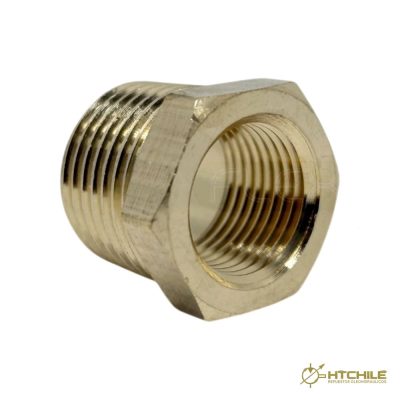 Bushing Reducción Bronce NPT — HidraTec Chile