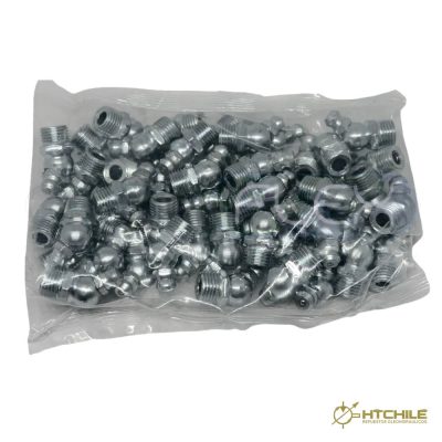 CAJA 50 UNIDADES DE GRASERA SEMI CURVA 45° 3/8" SAE — HidraTec Chile