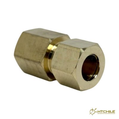 Conector Compresión Hembra x NPT Bronce — HidraTec Chile