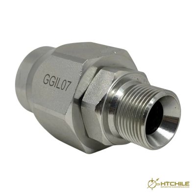 JUNTA ROTATORIA RECTA HEMBRA-MACHO 3/8"BSP 45LPM (DESTORCEDOR) — HidraTec Chile