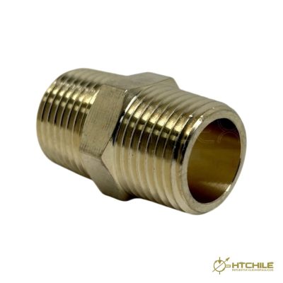 Unión Macho-Macho Bronce NPT — HidraTec Chile